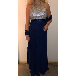 Formal navy blue dress!